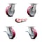 Service Caster 6 Inch Kingpinless Poly on Aluminum Wheel Swivel Caster Set with 2 Brakes SCC SCC-KP30S620-PAR-2-SLB-2 - alternate 5